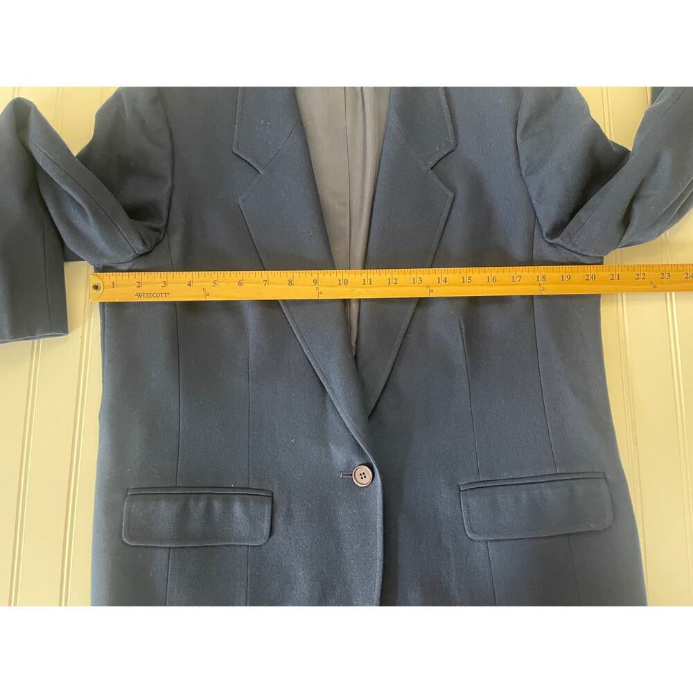 Vintage Pendleton Virgin Wool Blazer Jacket Preppy Navy Made USA Womens 16 - Picture 4 of 9